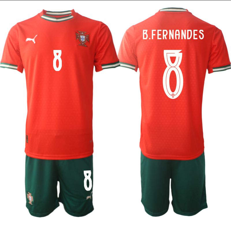 Men 2025-2026 Season Portugal home red #8 Soccer Jersey